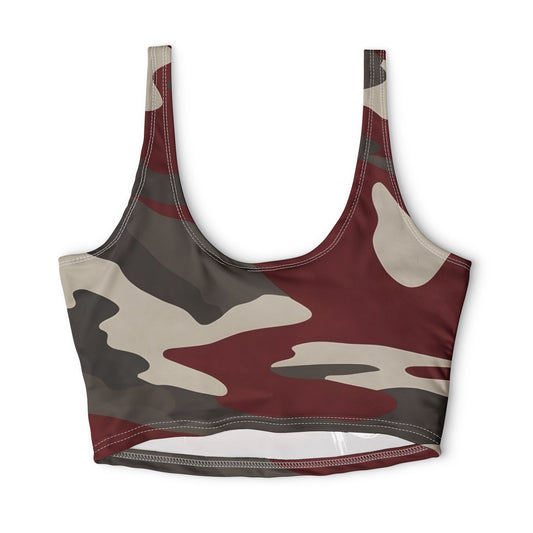 Fish Gang Red Camo Sports Bra | 100% Polyester