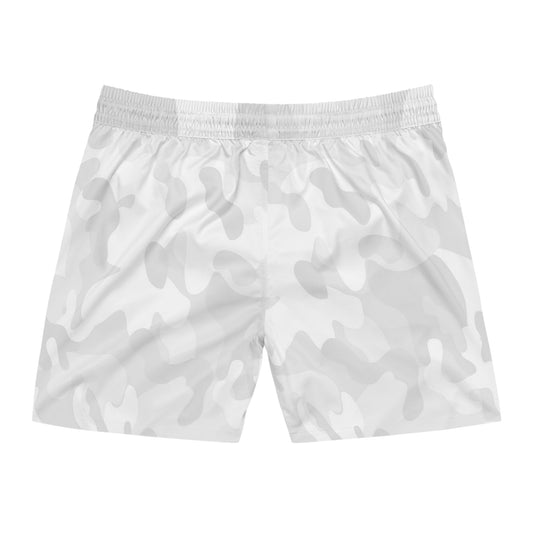 Men's Mid-Length Swim Shorts | Fish Gang | White Camo