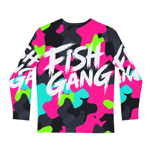 Fish Gang | Long Sleeve Shirt 100% Polyester | Neon Mix