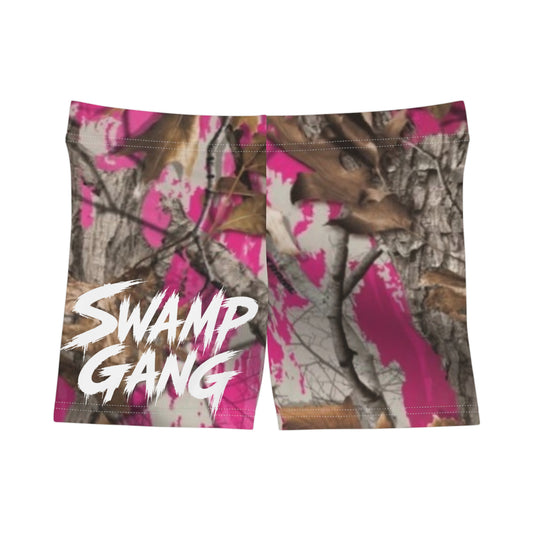 Pink Mossy Oak Camo | Swamp Gang | Women's Shorts | Swim/Activewear