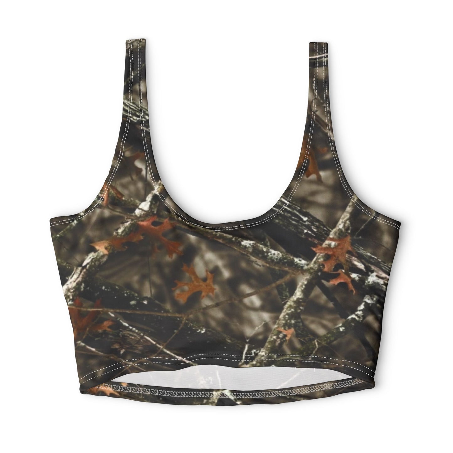 Swamp Gang Mossy Oak Camo Sports Bra | 100% Polyester