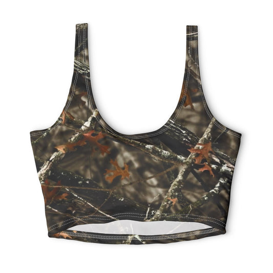 Swamp Gang Mossy Oak Camo Sports Bra | 100% Polyester