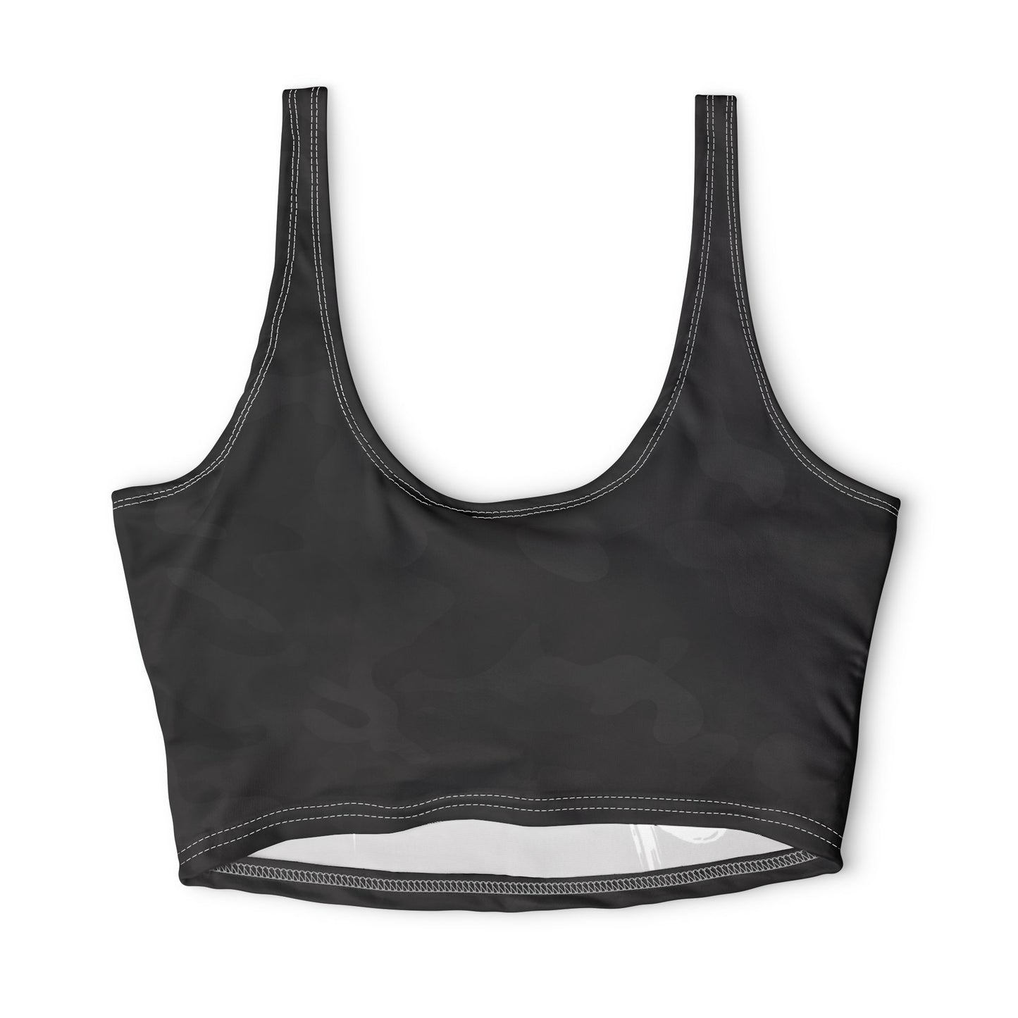 Fish Gang Black Camo Sports Bra | 100% Polyester