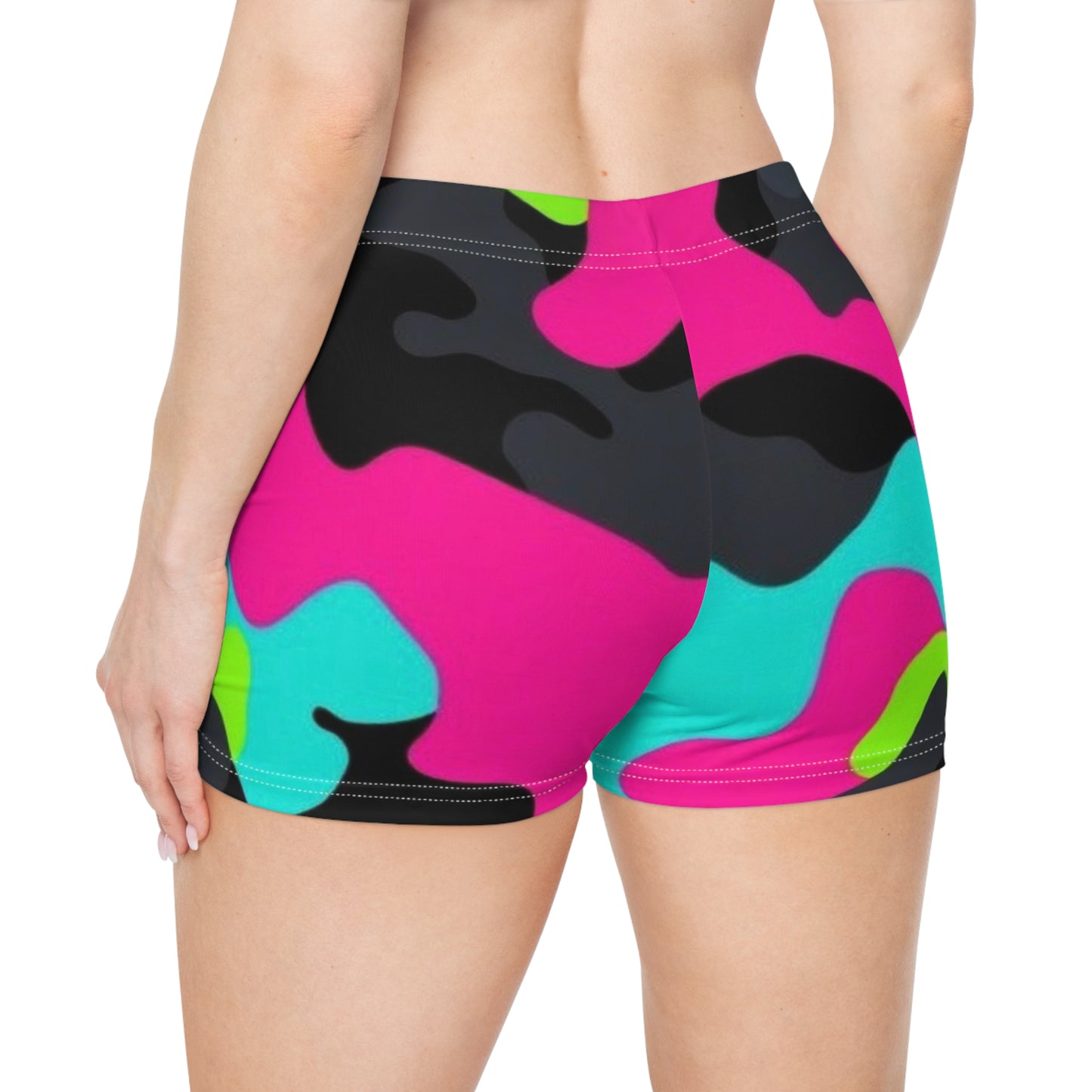 Neon Camo | Fish Gang | Women's Shorts | Swim/Activewaer