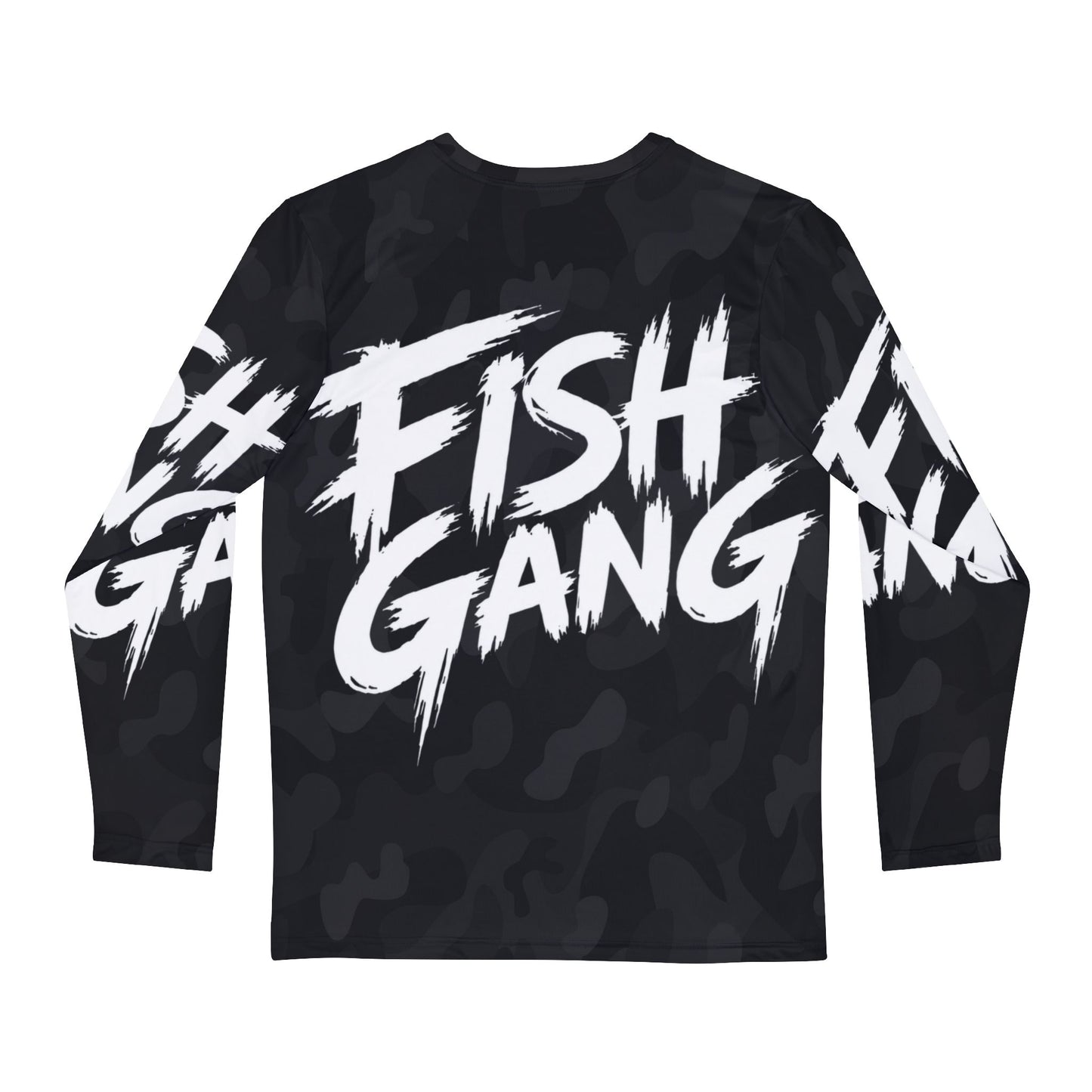 Men's Long Sleeve Shirt | Fish Gang | Black Camo