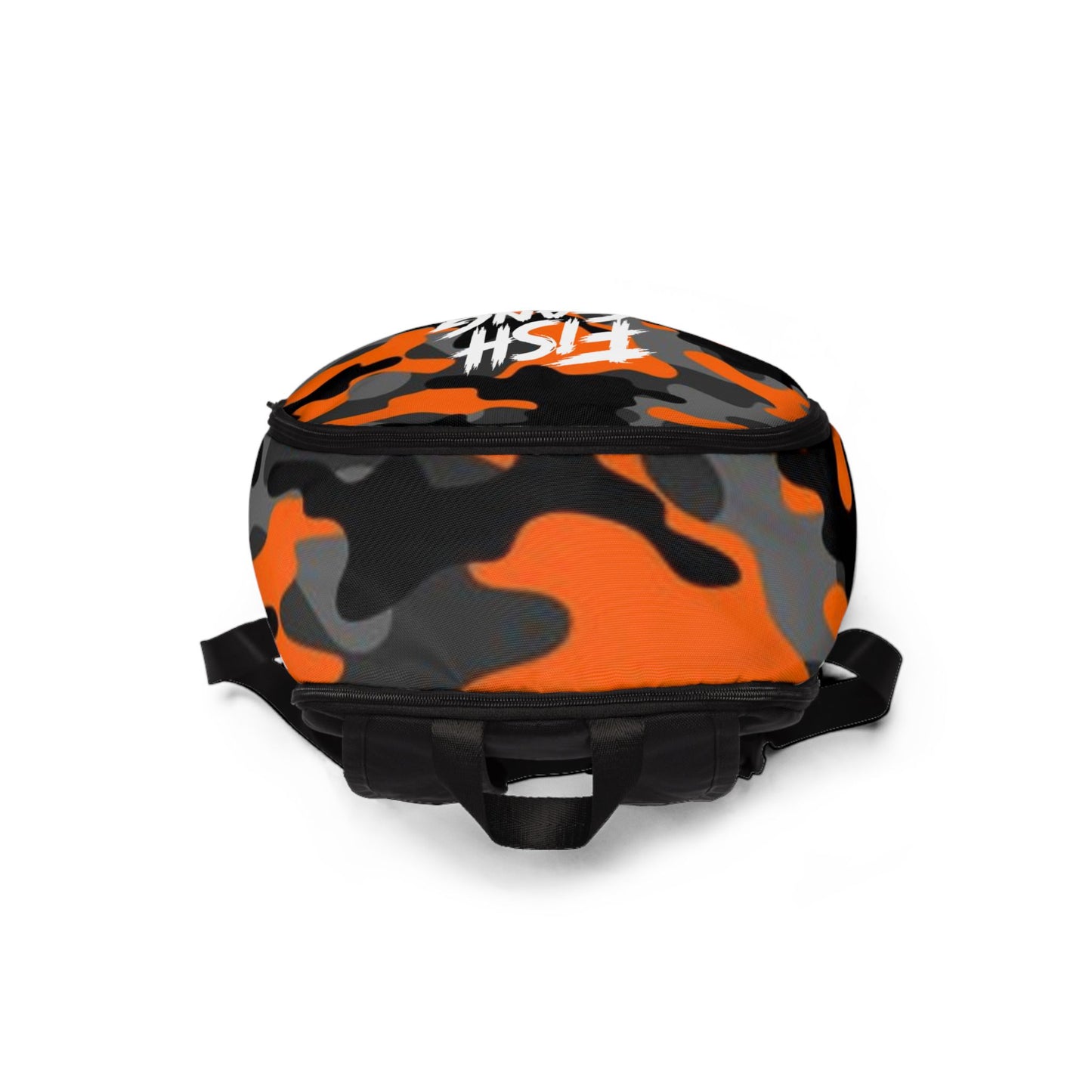 Unisex Fish Gang Backpack | Orange Camo