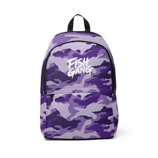 Unisex Fish Gang Backpack | Purple Camo