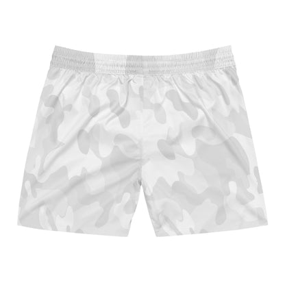 Men's Mid-Length Swim Shorts | Fish Gang | White Camo