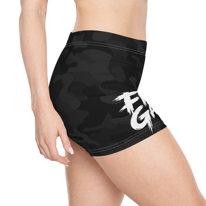 Black Camo | Fish Gang | Women's Shorts | Swim/Activewear