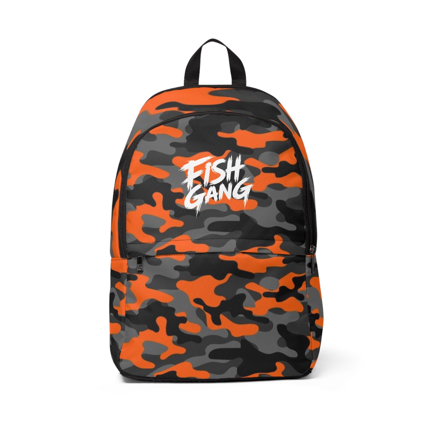 Unisex Fish Gang Backpack | Orange Camo