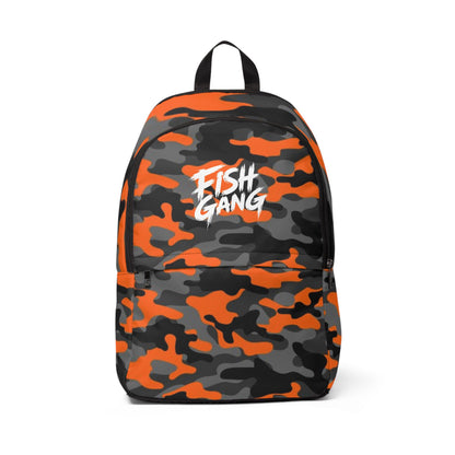 Unisex Fish Gang Backpack | Orange Camo
