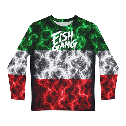 Men's Long Sleeve Shirt | Fish Gang | Italian Flag | 100% Polyester