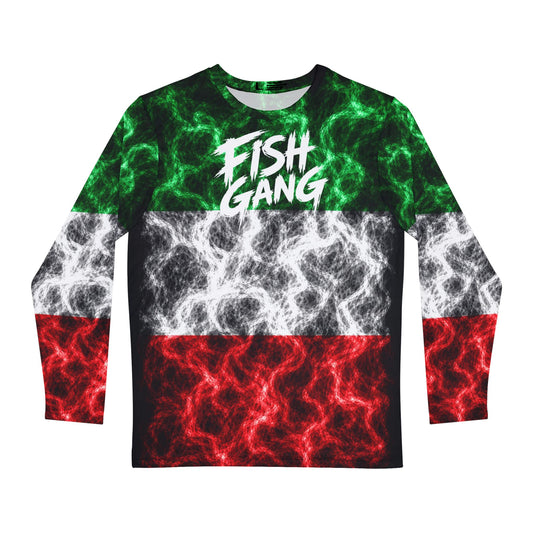 Men's Long Sleeve Shirt | Fish Gang | Italian Flag | 100% Polyester