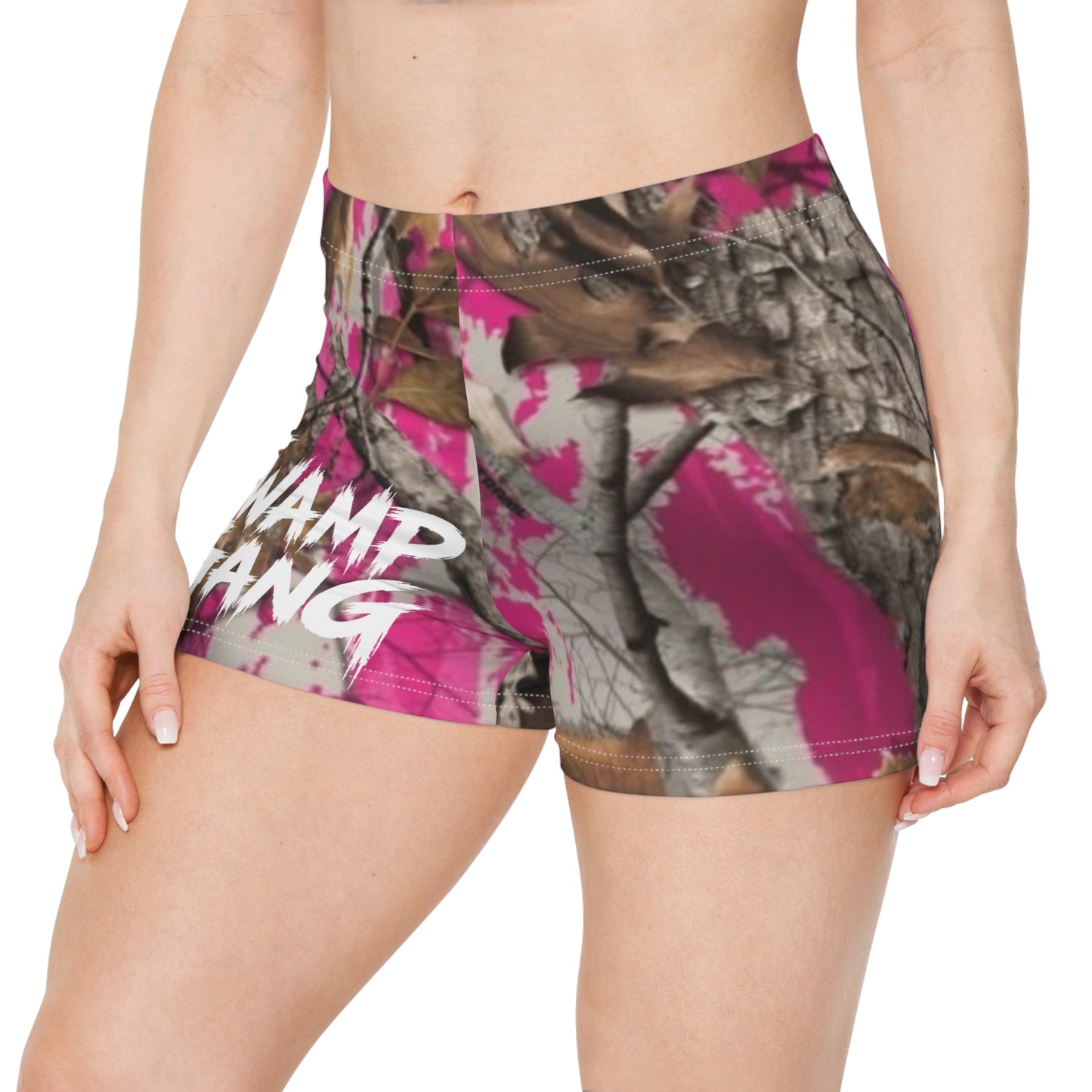 Pink Mossy Oak Camo | Swamp Gang | Women's Shorts | Swim/Activewear