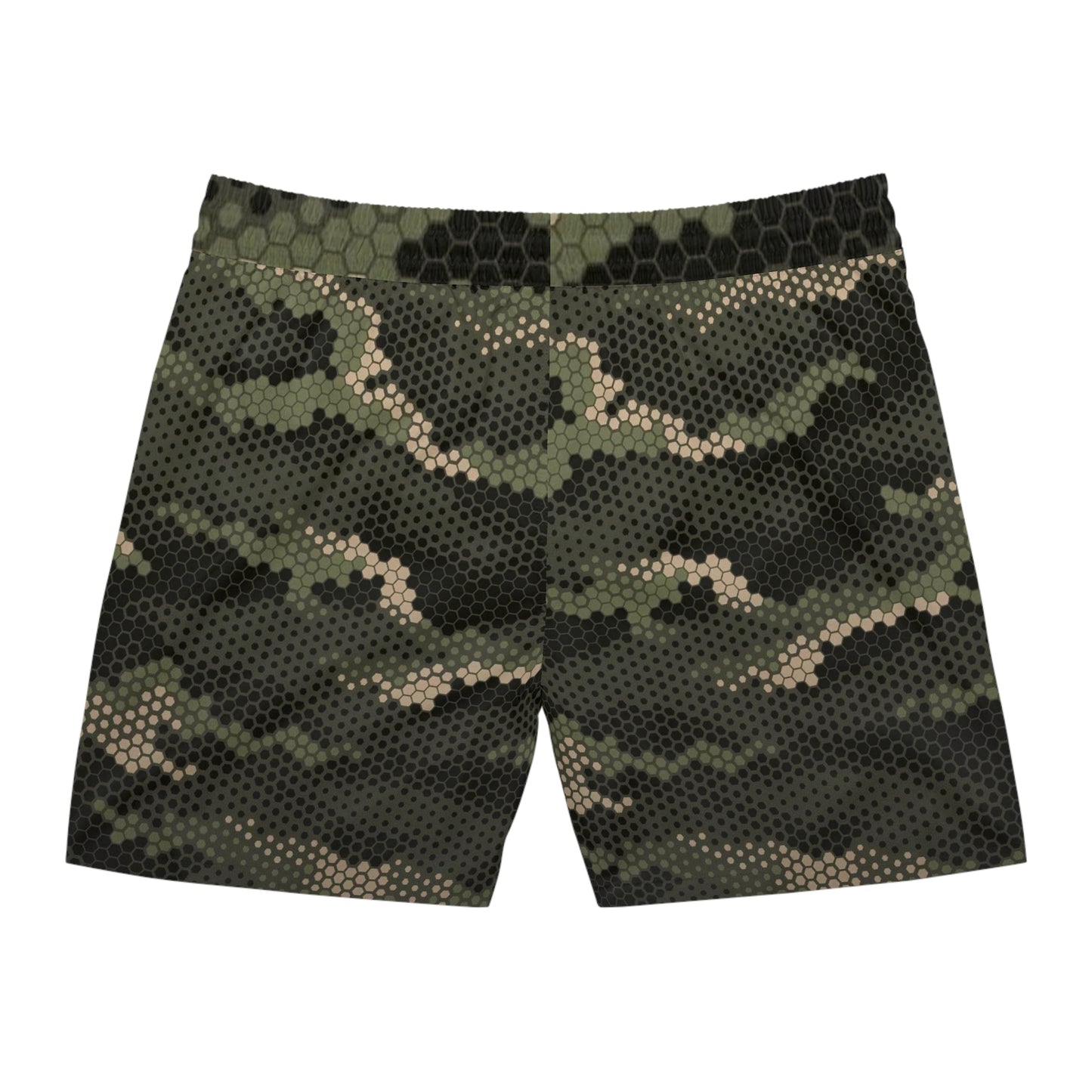 Men's Mid-Length Swim Shorts | Fish Gang | Green Camo