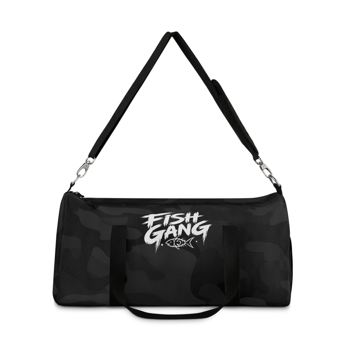 Fish Gang Black Camo Duffel Bag