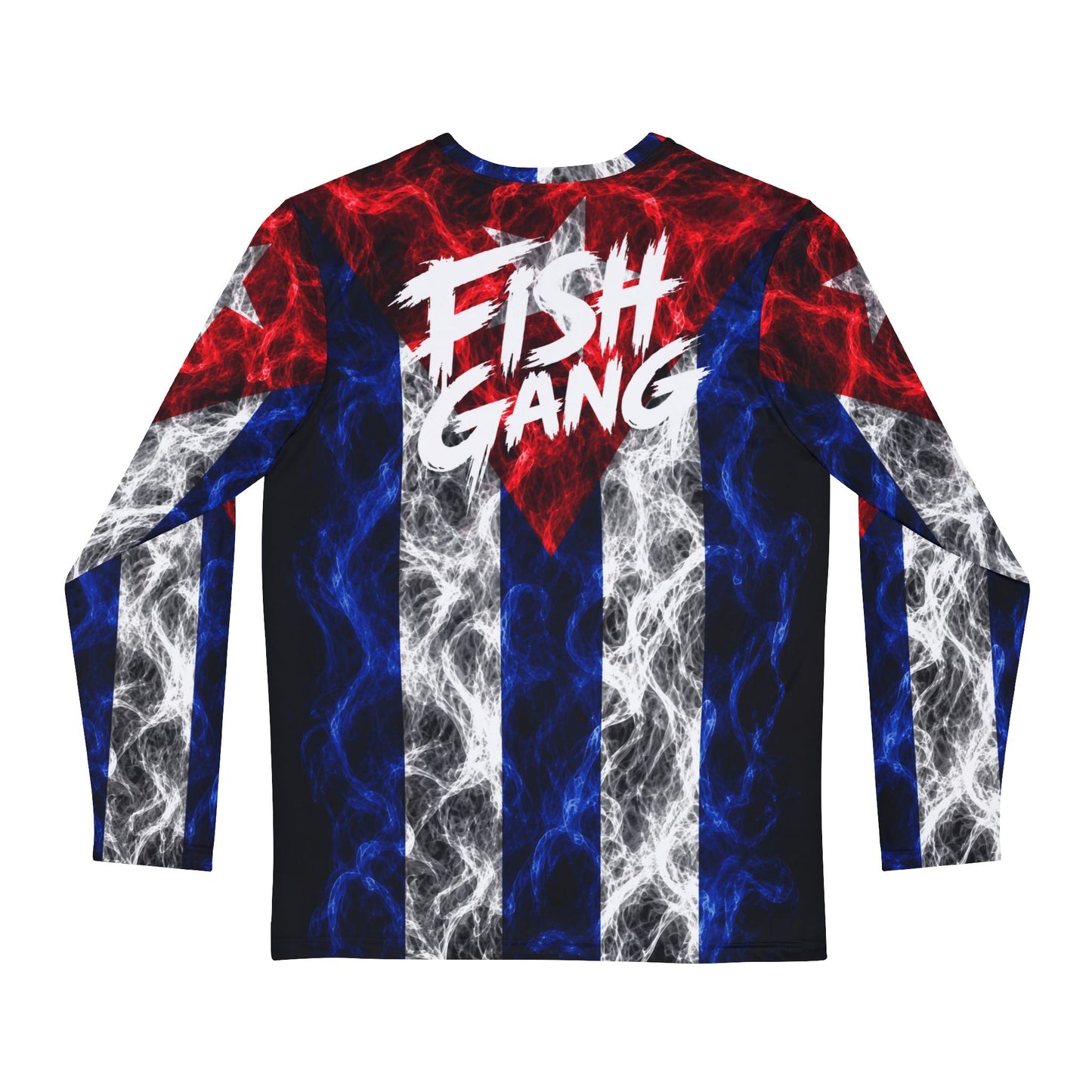 Men's Long Sleeve Shirt | Fish Gang | Cuban Flag | 100% Polyester