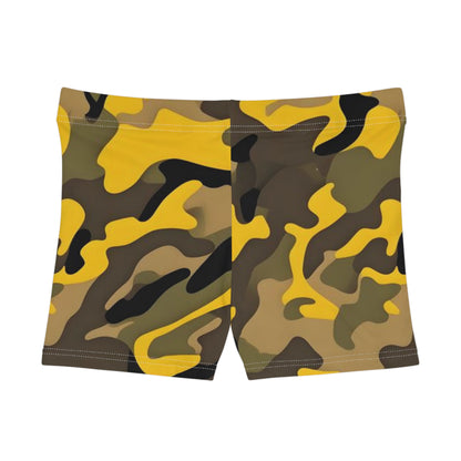 Yellow Camo | Fish Gang | Women's Shorts | Swim/Activewear