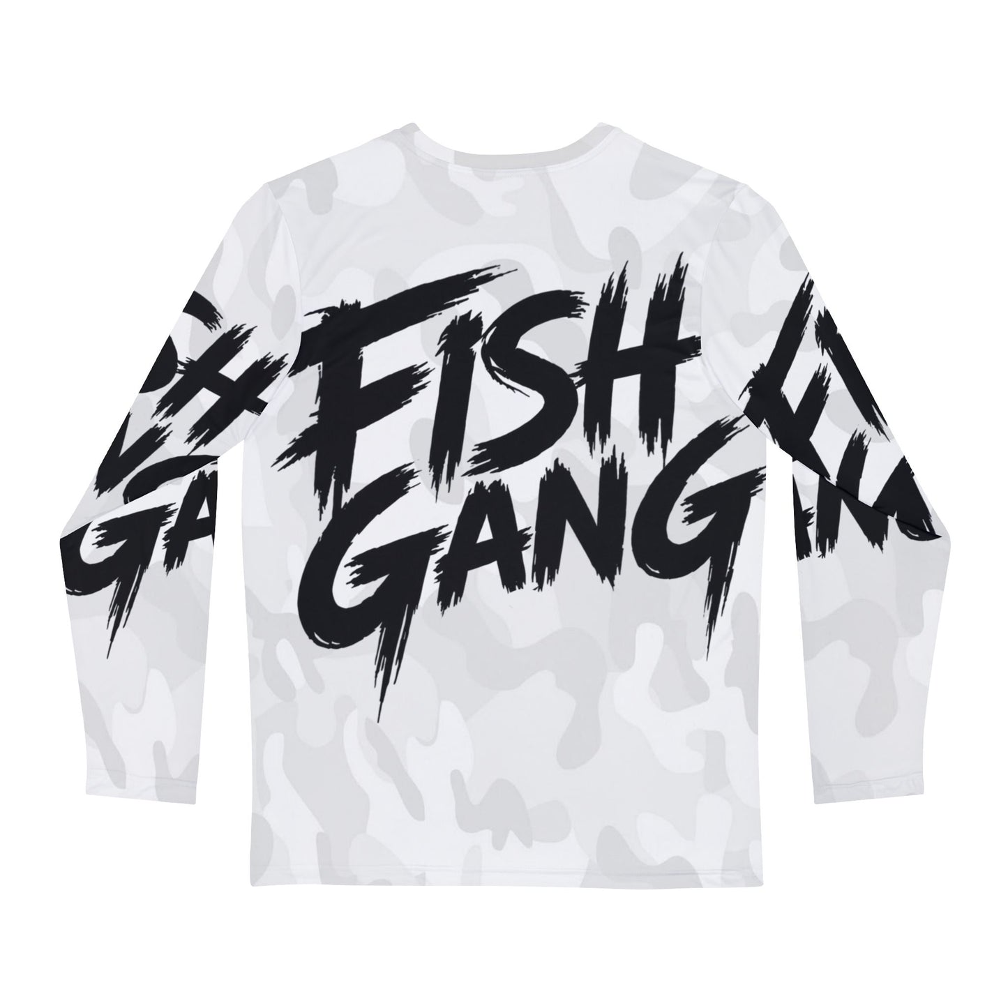 Fish Gang | Long Sleeve Shirt 100% Polyester | White Camo