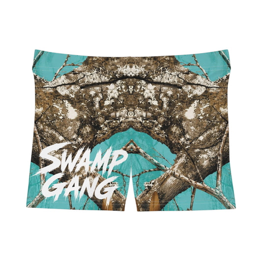 Teal Mossy Oak Camo | Swamp Gang | Women's Shorts | Swim/Activewear