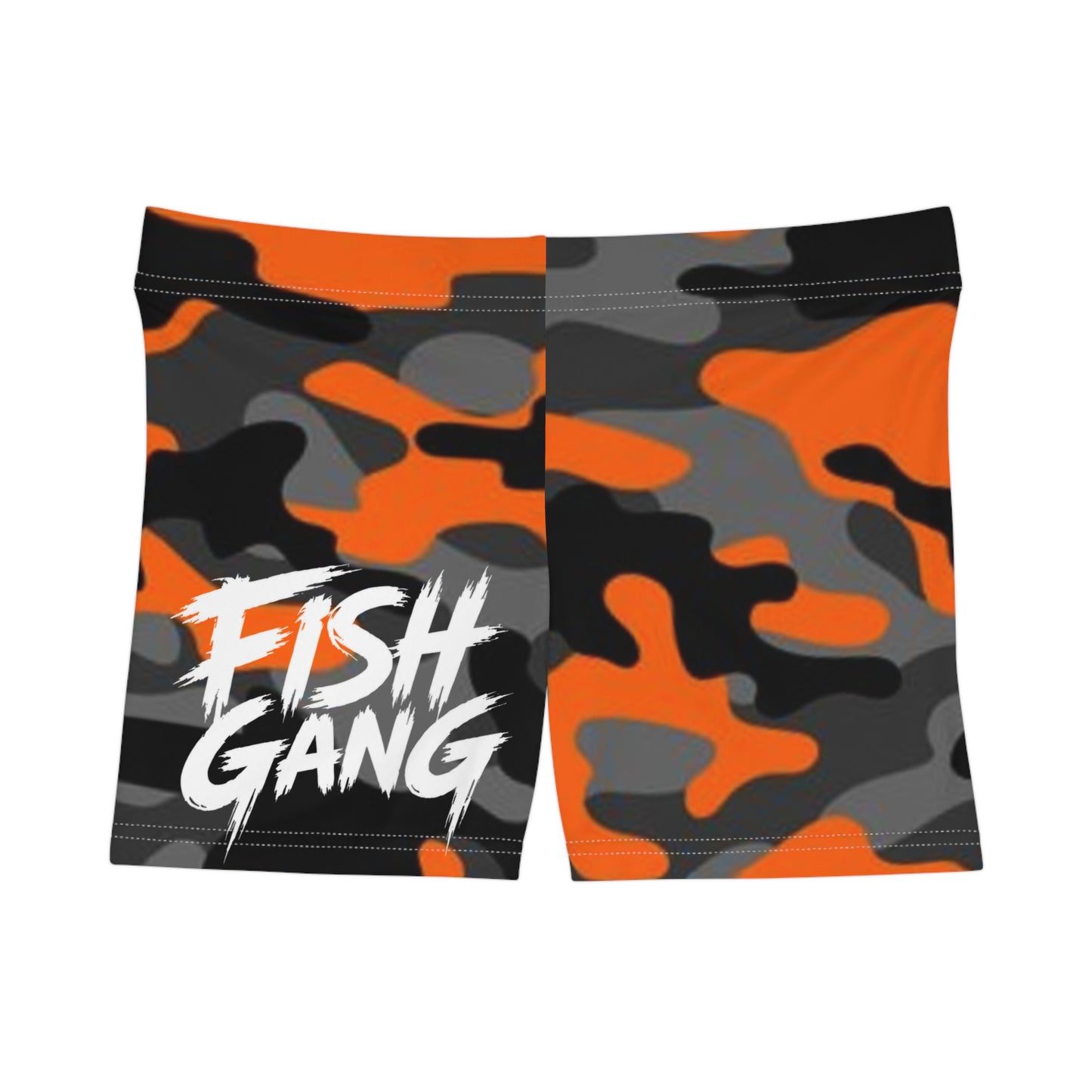 Orange Camo | Fish Gang | Women's Shorts | Swim/Activewear