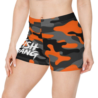 Orange Camo | Fish Gang | Women's Shorts | Swim/Activewear