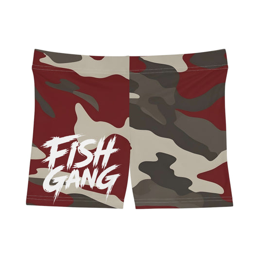 Red Camo | Fish Gang | Women's Shorts | Swim/Activewear