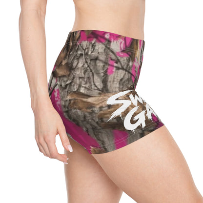 Pink Mossy Oak Camo | Swamp Gang | Women's Shorts | Swim/Activewear