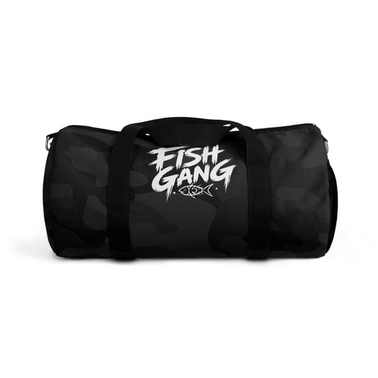 Fish Gang Black Camo Duffel Bag
