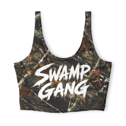 Swamp Gang Mossy Oak Camo Sports Bra | 100% Polyester