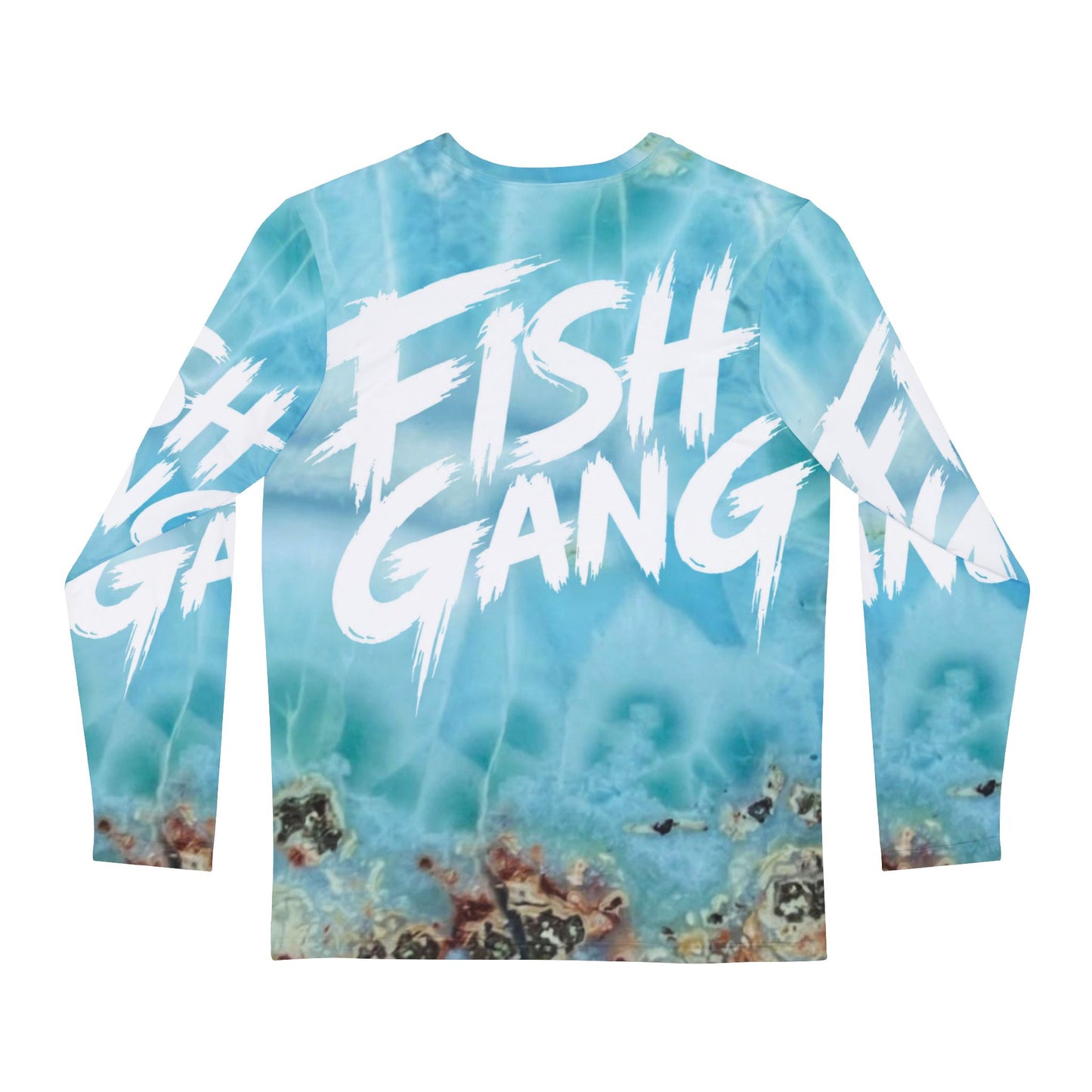 Men's Long Sleeve Shirt | Fish Gang | Larimar Stone Design