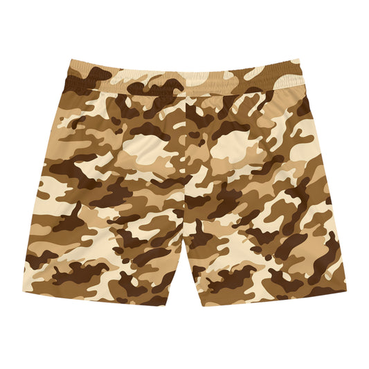 Men's Mid-Length Swim Shorts | Fish Gang | Desert Camo