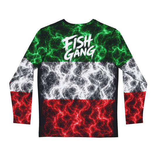 Men's Long Sleeve Shirt | Fish Gang | Italian Flag | 100% Polyester