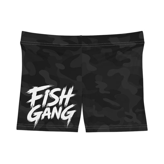 Black Camo | Fish Gang | Women's Shorts | Swim/Activewear