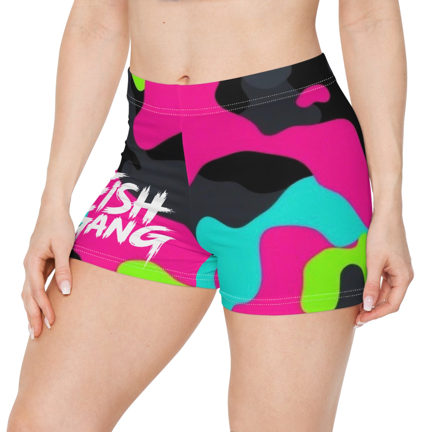 Neon Camo | Fish Gang | Women's Shorts | Swim/Activewaer