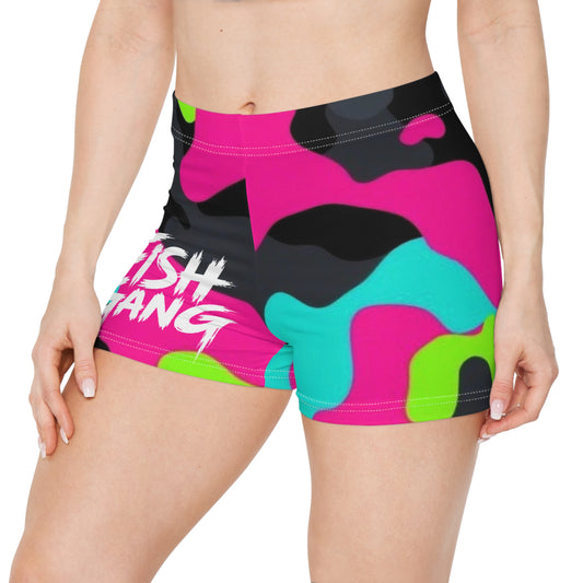Neon Camo | Fish Gang | Women's Shorts | Swim/Activewaer