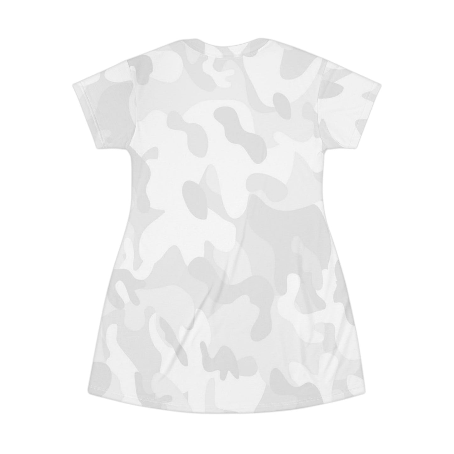 Fish Gang Logo T-Shirt Dress | White Camouflage All-Over Print