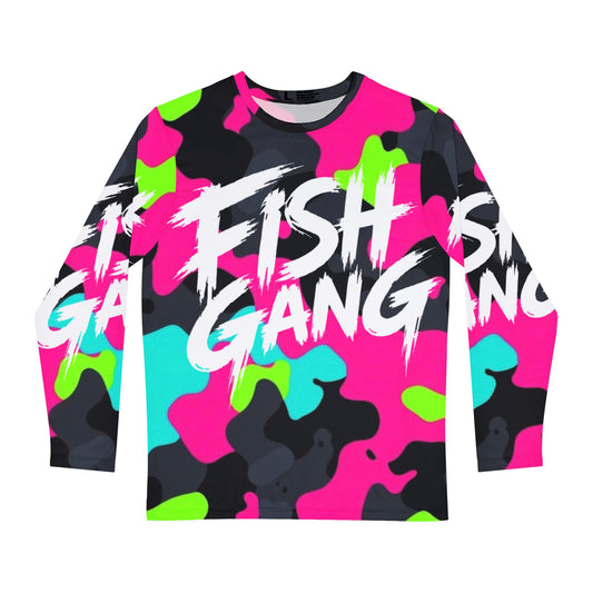 Fish Gang | Long Sleeve Shirt 100% Polyester | Neon Mix