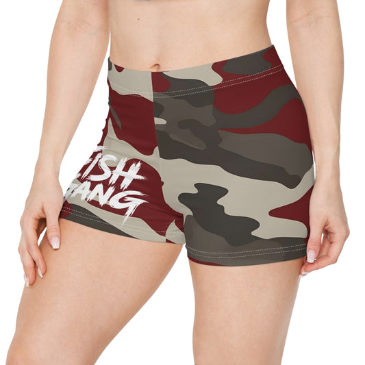 Red Camo | Fish Gang | Women's Shorts | Swim/Activewear