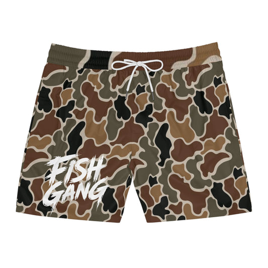 Men's Mid-Length Swim Shorts | Fish Gang | Duck Camo