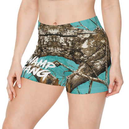 Teal Mossy Oak Camo | Swamp Gang | Women's Shorts | Swim/Activewear