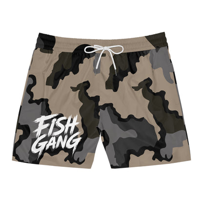 Men's Mid-Length Swim Shorts | Fish Gang | Camouflage