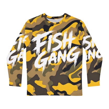 Men's Long Sleeve Shirt | Fish Gang | Yellow Camo