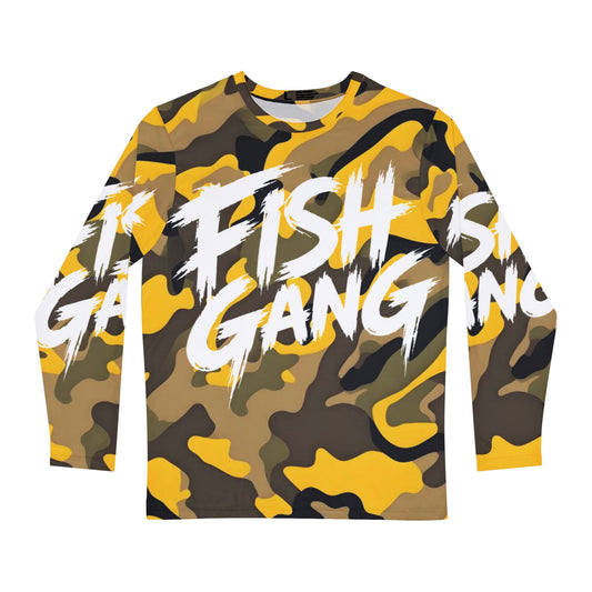 Men's Long Sleeve Shirt | Fish Gang | Yellow Camo