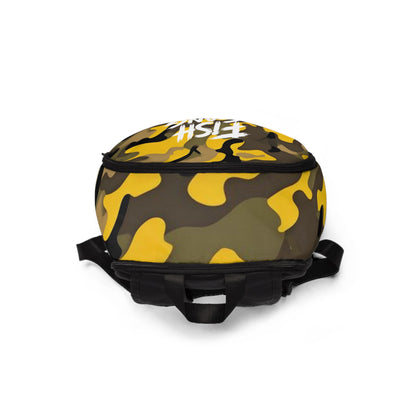 Unisex Fish Gang Backpack | Yellow Camo