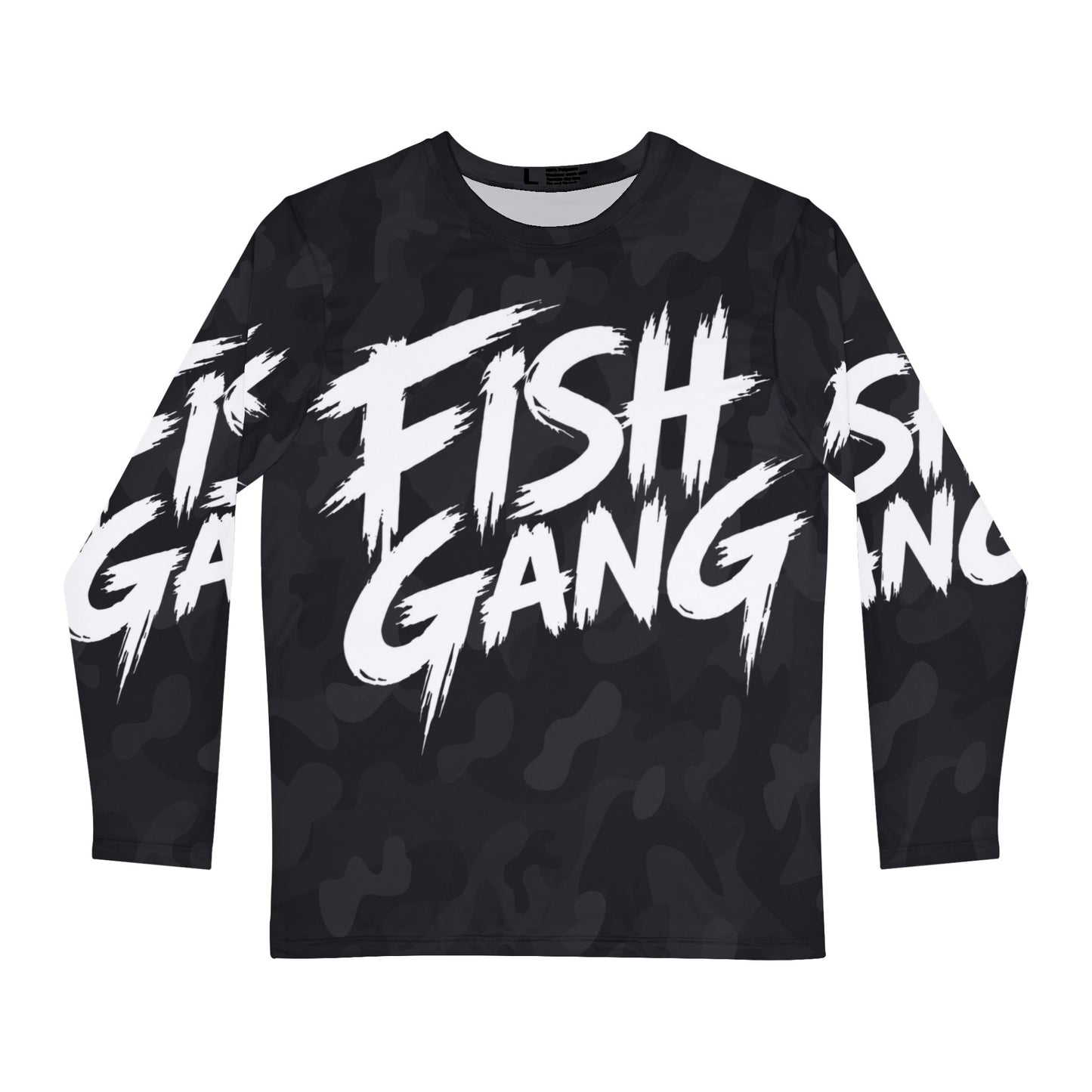 Men's Long Sleeve Shirt | Fish Gang | Black Camo
