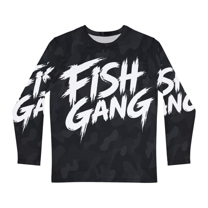 Men's Long Sleeve Shirt | Fish Gang | Black Camo