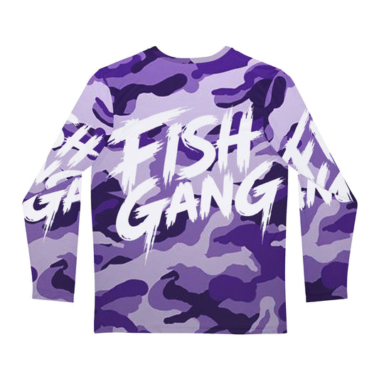 Men's Long Sleeve Shirt | Fish Gang | Purple Camo