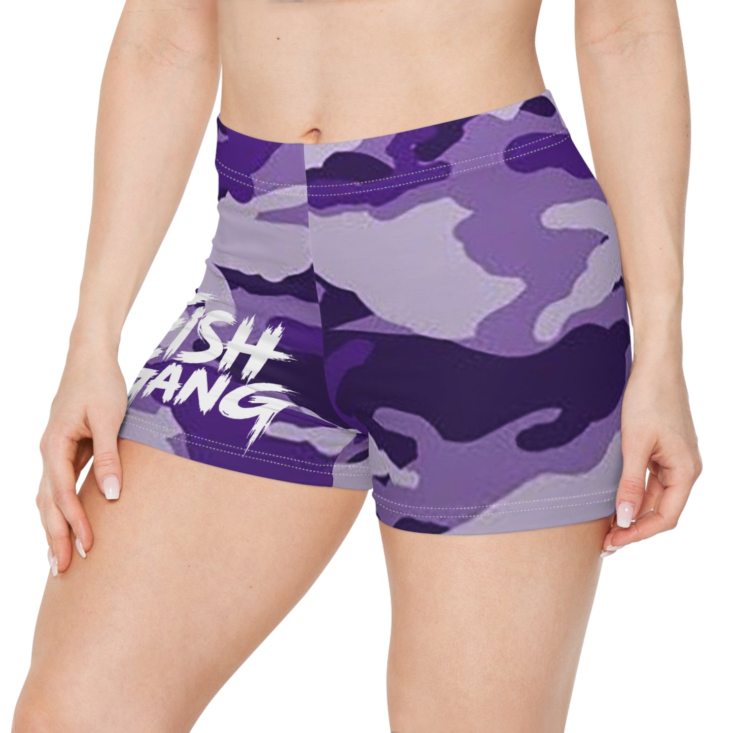 Purple Camo | Fish Gang | Women's Shorts | Swim/Activewear
