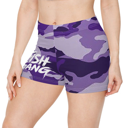 Purple Camo | Fish Gang | Women's Shorts | Swim/Activewear